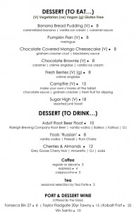 New fall dessert menu debuted at ORO