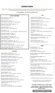 New fall menu debuted at ORO