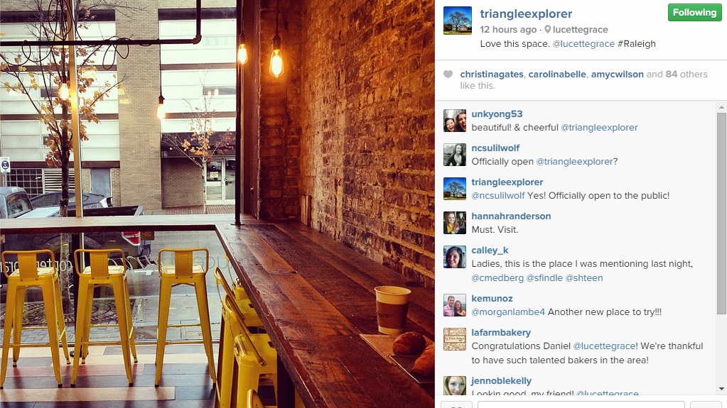 Lucette Grace now open via @TriangleExplorer