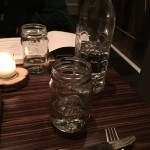Water served in mason jars