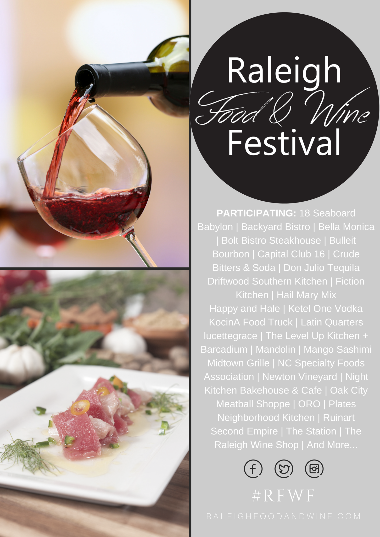 Raleigh Food & Wine Festival - 2015 Participants