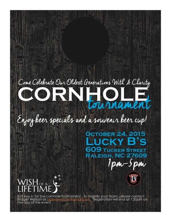 cornhole tournament at Lucky B's