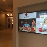 Digital info display at The Lincoln Apartments