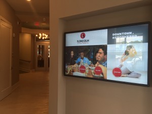 Digital info display at The Lincoln Apartments