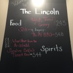 Chalkboard information at The Lincoln Apartments