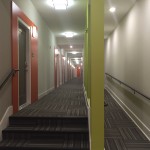 Hallway view at The Lincoln Apartments