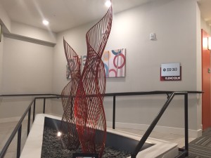 Art it the hallway at The Lincoln Apartments