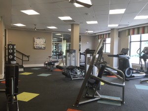 Residents workout studio at The Lincoln Apartments