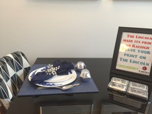 Staged in-unit dining space at The Lincoln Apartments