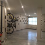 Bike storage and repair room at The Lincoln Apartments