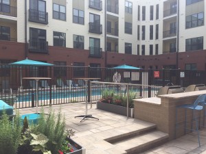 Residents pool at The Lincoln Apartments