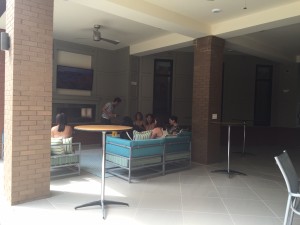 Residents lounge space at The Lincoln Apartments