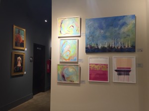 Art installation at Vita Vite art gallery and wine bar in Downtown Raleigh