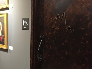 Intricate bathroom designs at Vita Vite in Downtown Raleigh