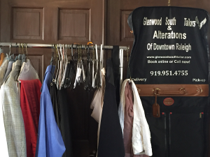 Work in progress at Glenwood Tailors of Downtown Raleigh