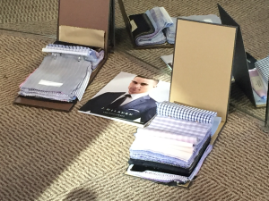 Samples for custom suiting